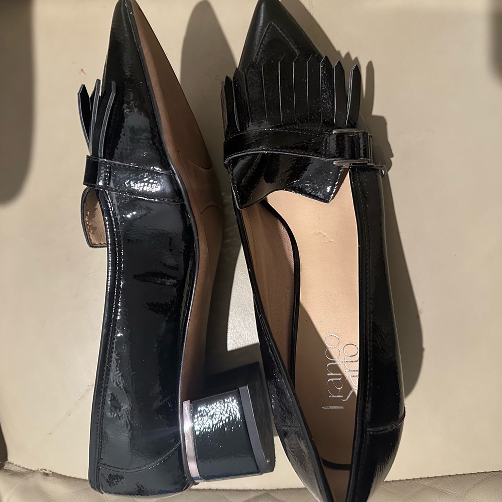 Faux leather ballerina